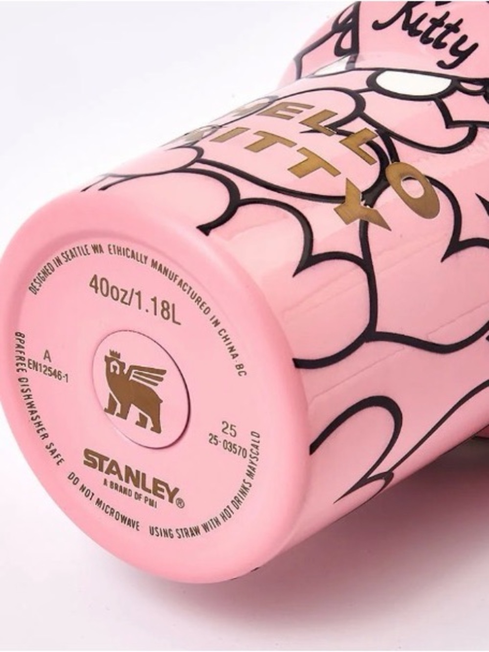 Stanley Pink Tumbler with Gold Lettering - Picture 3 of 6